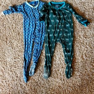 2 pairs of Kickee Pants Pjs 6to12 mo